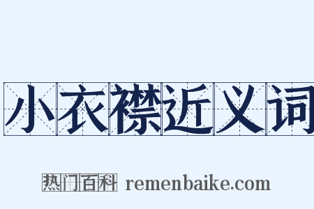小衣襟近义词是什么意思的图片